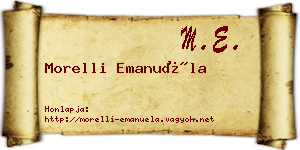 Morelli Emanuéla névjegykártya